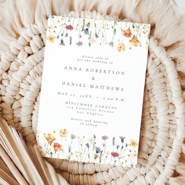 Boho Chic Wildflower Wedding Invitation (Creator Uploaded)
