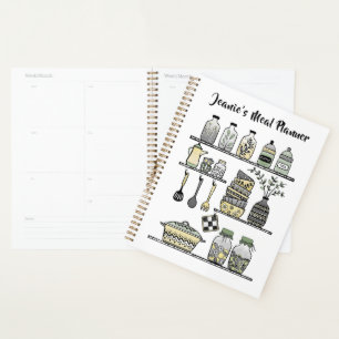 Boho-chic Yellow Kitchen Decor Healthy Meal Planner