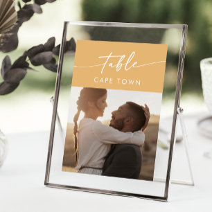 Boho Chic Yellow Marigold Photo Table Numbers