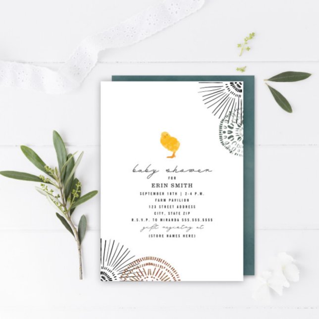 Boho Chick Baby Shower Invitation (Creator Uploaded)