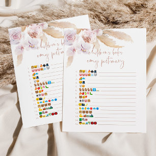 Boho childrens books emoji pictionary game