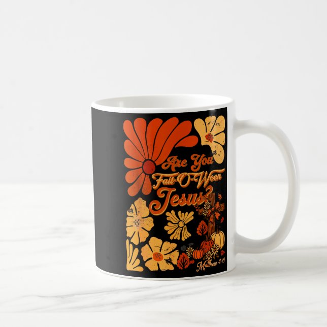 Boho Christian Fall Thanksgiving Are You Fall-o-we Coffee Mug (Right)