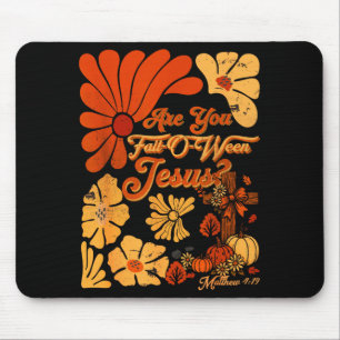Boho Christian Fall Thanksgiving Are You Fall-o-we Mouse Pad
