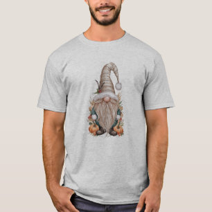 Boho Christmas gonk standing in a pumpkin patch an T-Shirt