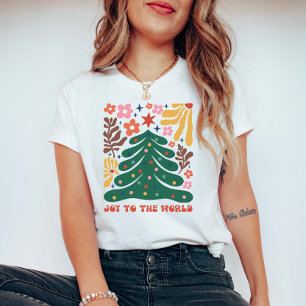 Boho Christmas Joy to The World T-Shirt