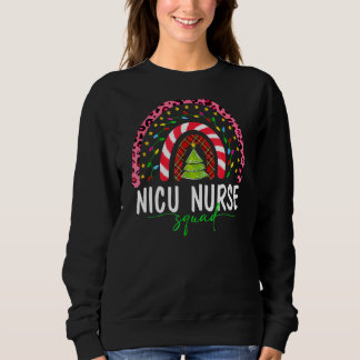 Boho Christmas Leopard Rainbow Nicu Nurse Squad Nu Sweatshirt