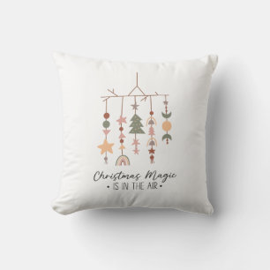 Boho Christmas Magic Festive Holiday Cushion