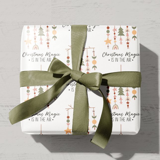 Boho Christmas Magic Festive Holiday Wrapping Paper (Creator Uploaded)