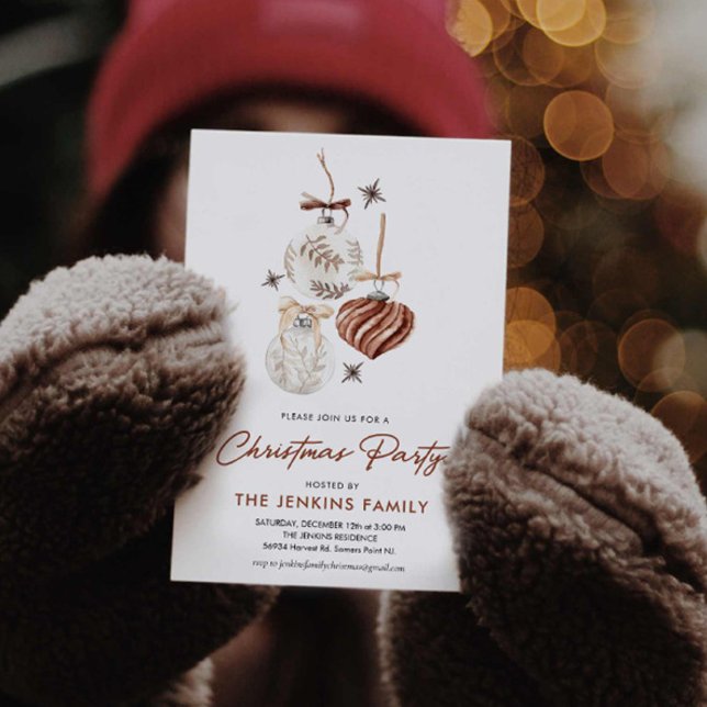 Boho Christmas Party Invitation (Boho Christmas Party Invitation)