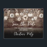 Boho Christmas Party Save the Date Postcard<br><div class="desc">Fun watercolor Christmas design. All text is adjustable and easy to change for your own party needs. Save the Date family Christmas party postcards.</div>