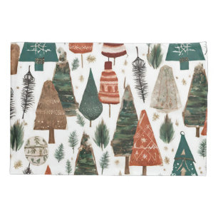 Boho Christmas Pattern Pillowcase