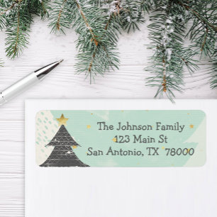 Boho Christmas Return Address