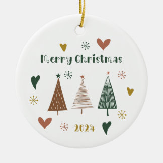 Boho Christmas Tree Ceramic Tree Decoration