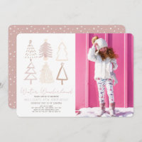 Boho Christmas Trees Winter Wonderland Birthday