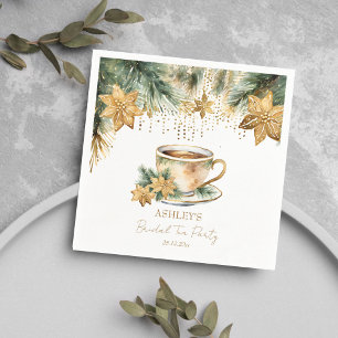Boho Christmas winter bridal shower tea party Napkin