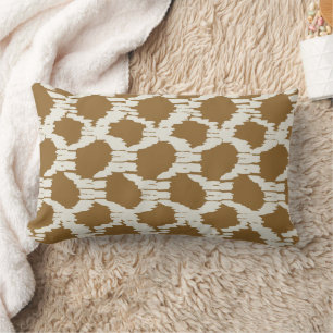 Boho Circles Earthy tones contemporary minimalist Lumbar Cushion