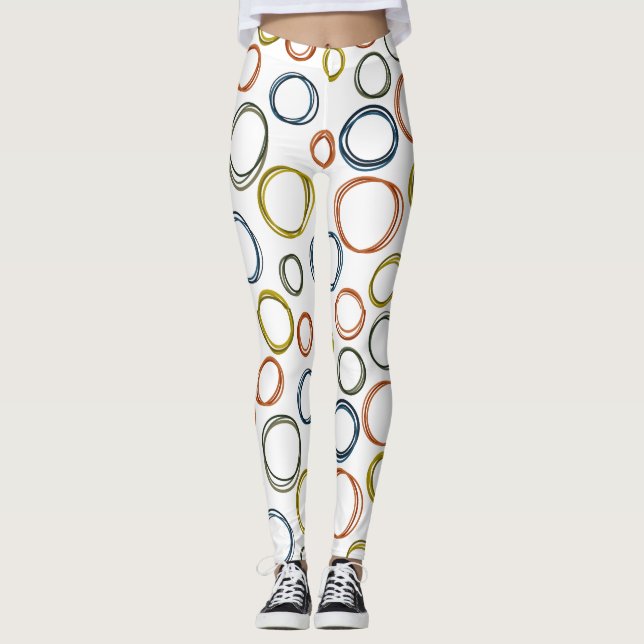 Boho Circles  Leggings (Front)