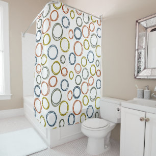 Boho Circles  Shower Curtain