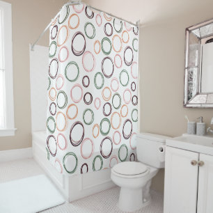 Boho Circles  Shower Curtain