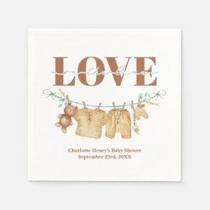 Boho Clothesline Baby Shower Paper Napkins