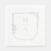 Boho Coat of arms - pastel initials