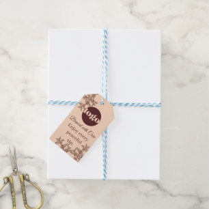 Boho Coffee Brewed With Care Gift Tag