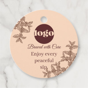 Boho Coffee Brewed With Care Gift Tag