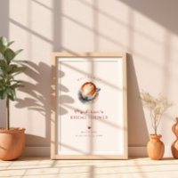Boho Coffee Bridal Shower Heart Welcome 