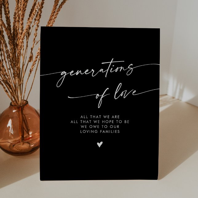 Boho COLOR EDITABLE Generations of Love Wedding Pedestal Sign (Creator Uploaded)