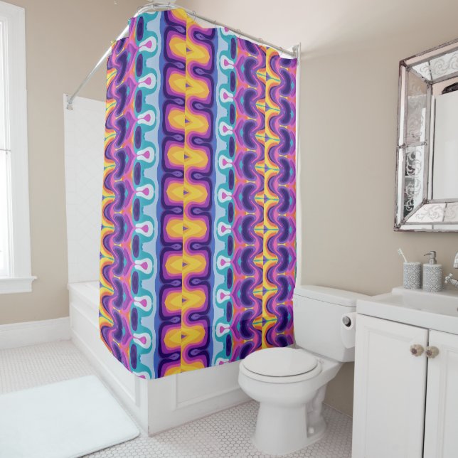 Boho Colourful 20 Shower Curtain (In Situ)