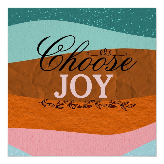 Boho Colourful Inspirational Quote Glossy Wall  Po Poster (Front)