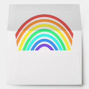 Boho Colourful Rainbow Stripes Birthday Party Envelope
