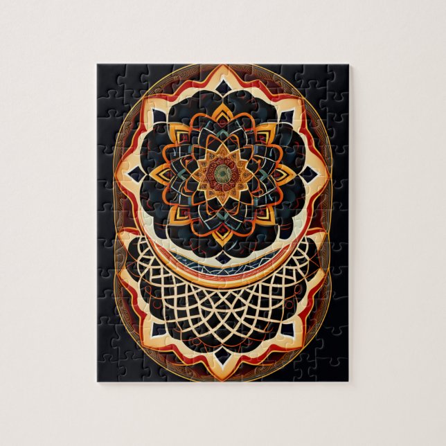 Boho Colours Beautiful Mandala Jigsaw Puzzle (Vertical)