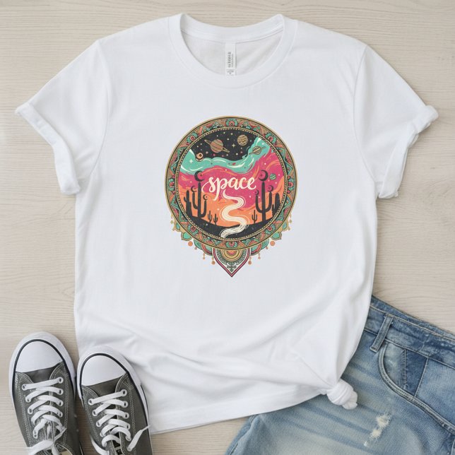 Boho Cosmic Desert Retro Tri-Blend Shirt (Creator Uploaded)