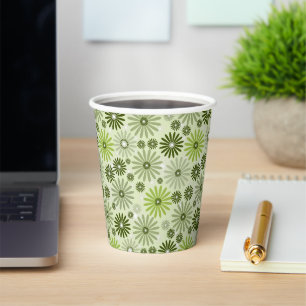 Boho Cosy Decorative Ethnic Pastel Floral Seamless Paper Cups