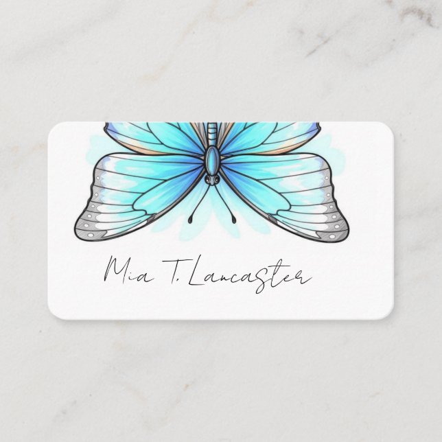 Boho Cottage Shabby Chic Feathers Business Card (Front)