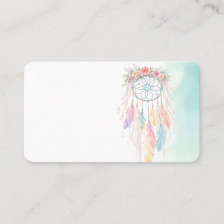Boho Cottage Shabby Chic Feathers Business Card