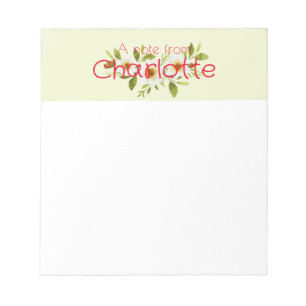 Boho Country Floral daisy watercolor yellow Notepad