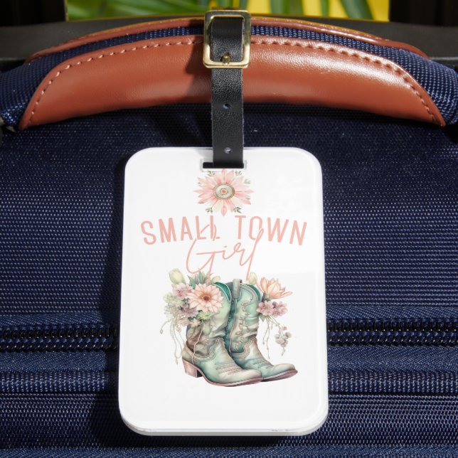 Boho Country Small Town Girl Luggage Tag (Front Insitu 2)