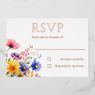 Boho Country Wildflower Wedding RSVP
