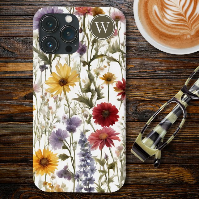 Boho Country Wildflowers Monogram Case-Mate iPhone Case (Creator Uploaded)