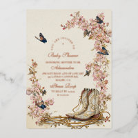 Boho Cowgirl Boots Baby Shower