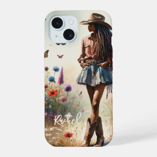 Boho Cowgirl Personalised iPhone 15 Case