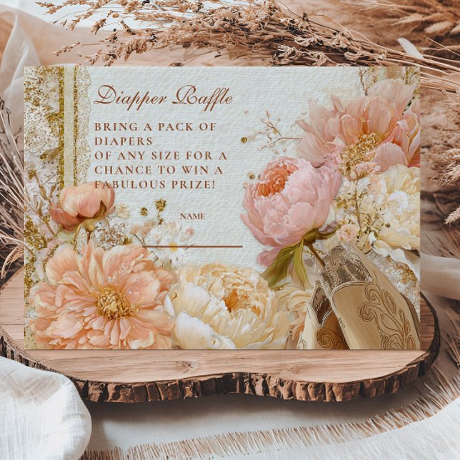 Boho Cowgirl Western Diapper Raffle  Enclosure Card (Creator Uploaded)