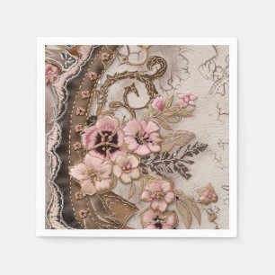 Boho Cowgirl Western Floral Wedding Napkins
