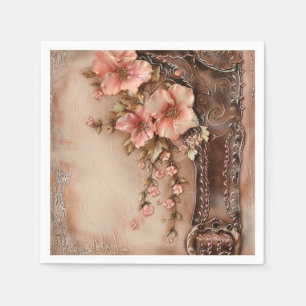 Boho Cowgirl Western Floral Wedding Napkins
