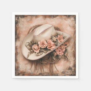 Boho Cowgirl Western Floral Wedding Napkins