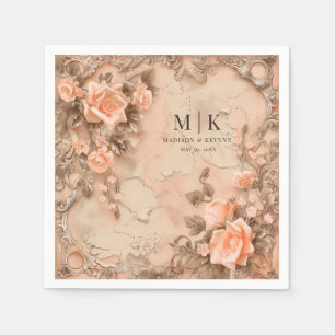 Boho Cowgirl Western Florals  Wedding Napkins
