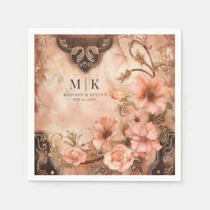 Boho Cowgirl Western Florals Wedding Napkins