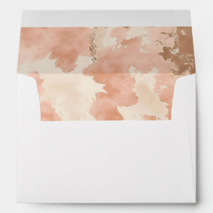 Boho Cowhide Peach Blush Theme Envelope